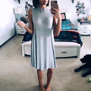 Turtle necked dress.